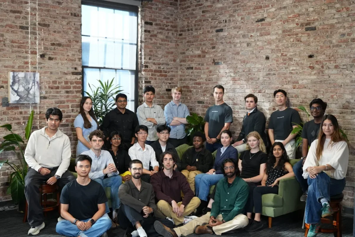 Group photo of the Vals team members in their office.