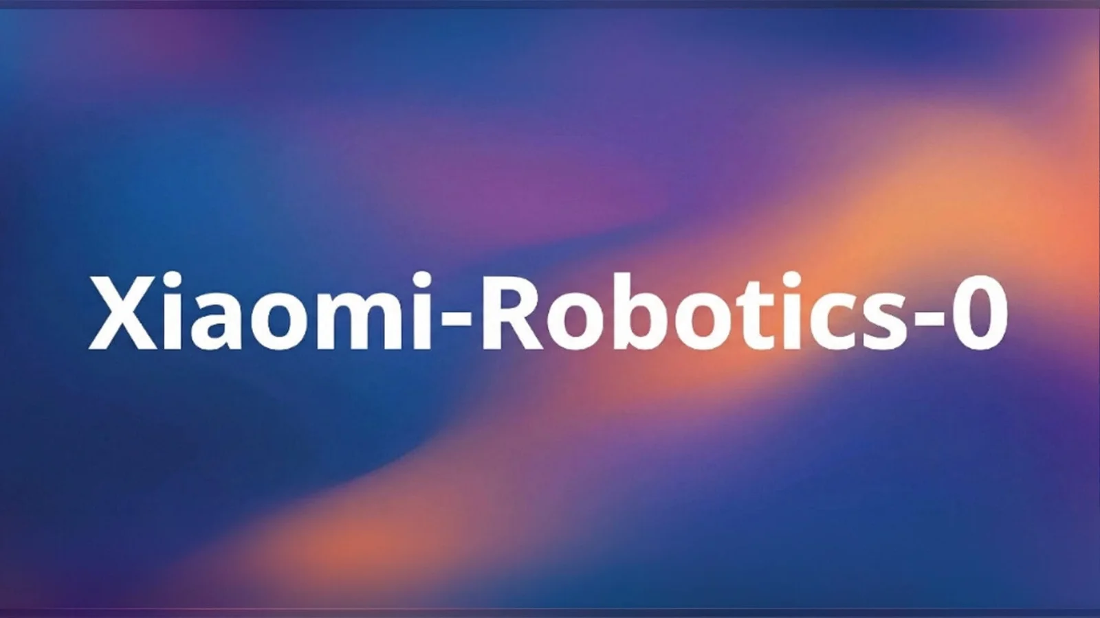 Xiaomi robotics 0